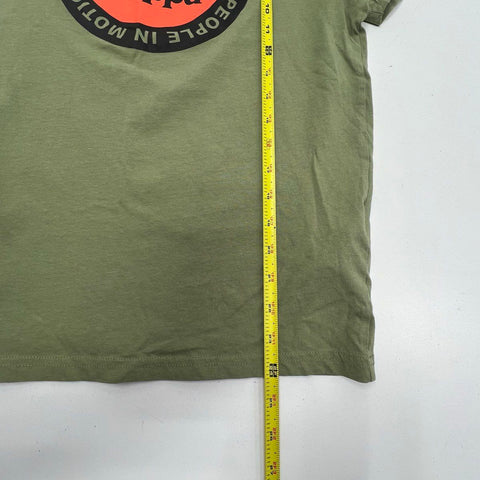 Kappa T-Shirt People In Motion Big Logo Graphic Green Sz Small