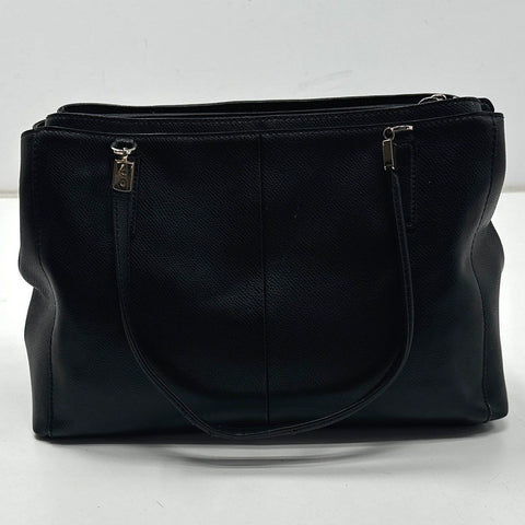 Coach Black Crossgrain Leather Triple Compartment Christie Carryall Tote Bag