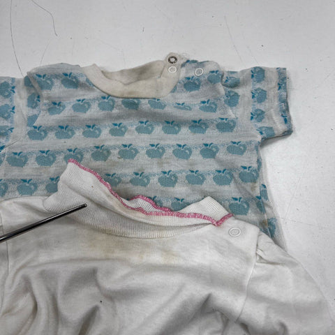 Vintage 80s 90s Baby Clothes Lot Health-tex Denim Single Stitch Sz 12-18M