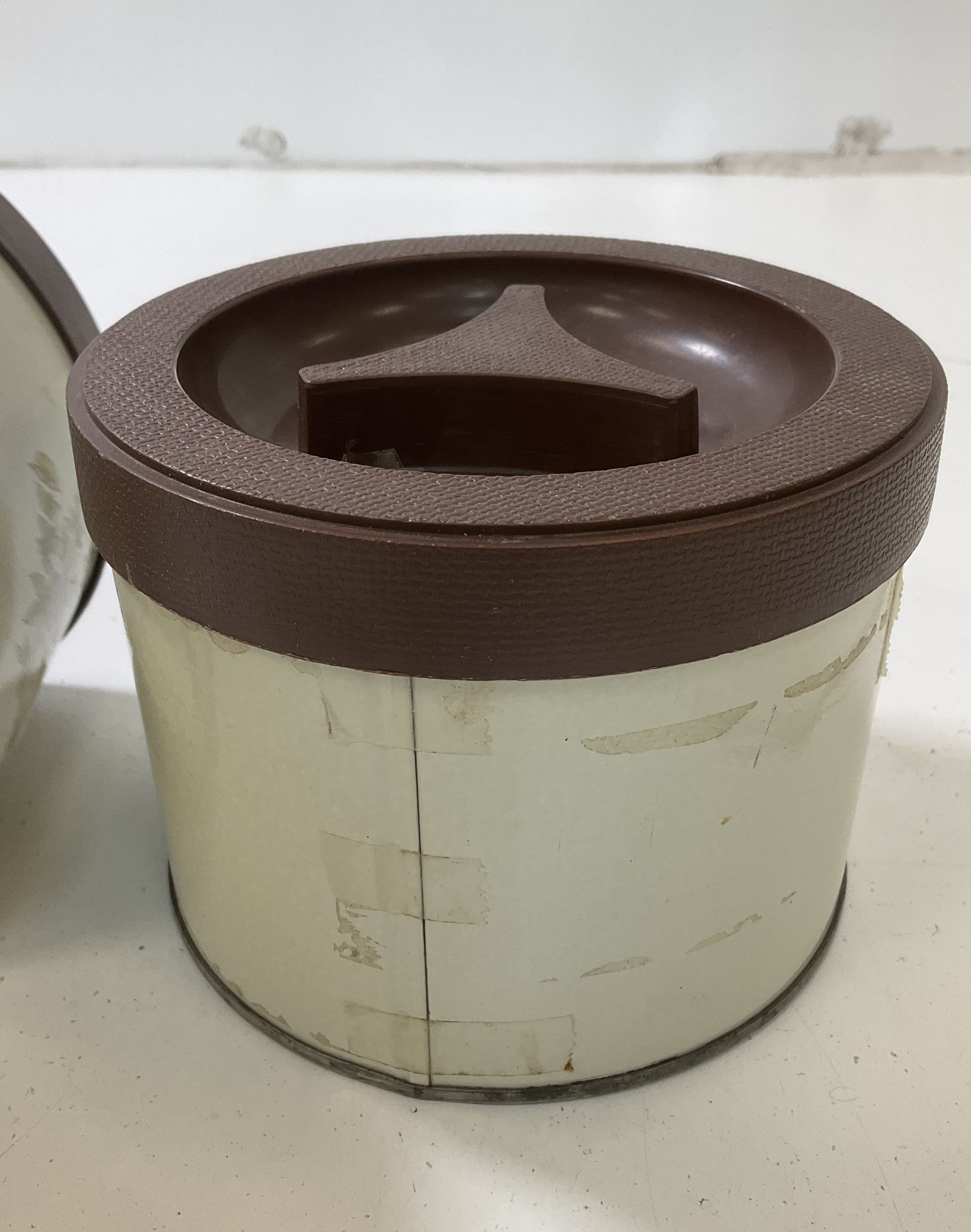 3 Vintage 1970s Ballonoff Veggie Spice O' Life Tin Metal Canister Set & Lids