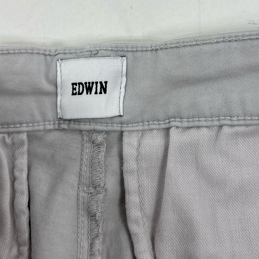 NWT Men's Edwin Mason Plain Grey Slim Chino Style Shorts - Size 28