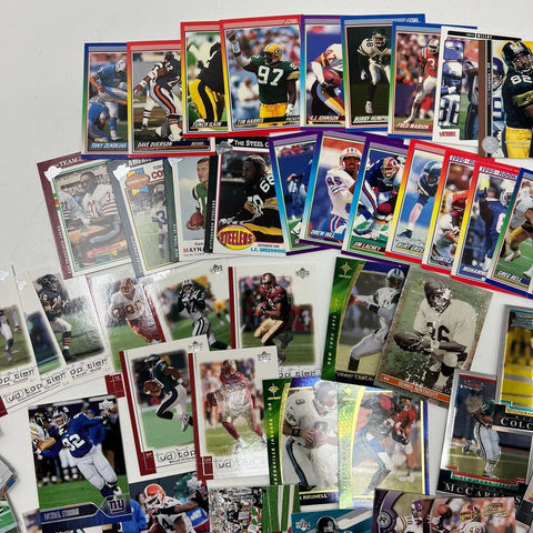 100+ Card Football Lot NFL Topps Upper Deck 1990s 2000s Stars & Inserts