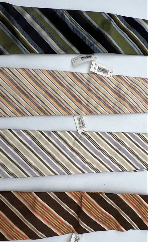 Banana Republic Men's Lot of 4 Striped Silk Linen Blend Neckties NWT