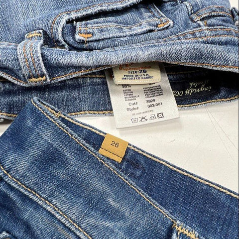 Lot of 2 Citizens of Humanity Women's Blue Denim Cut Off Jean Shorts Sz 26