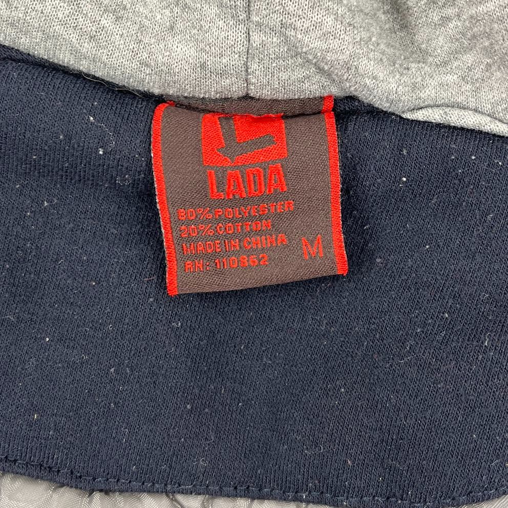 Lada Blue Los Angeles 82 Graphic Hooded Full Zip Jacket Hoodie Men's M