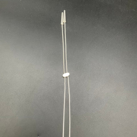 Kendra Scott Silver Tone Adjustable Lariat Y-Necklace Hoop Bar Pendant
