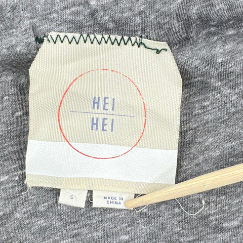 Hei Hei Women's Layered Look Hooded Peacoat Jacket Black Sz S