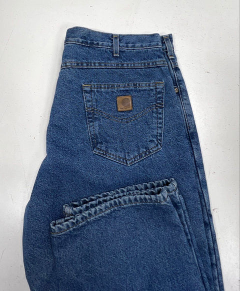 Carhartt Men's B172 Relaxed Fit Blue Denim Work Jeans Sz 38x30