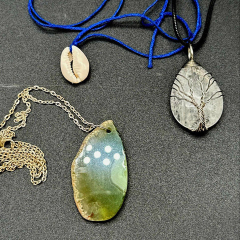 Fashion Jewelry Necklace Lot Bohemian & Statement Faux Pearl Pendants 10 Pieces