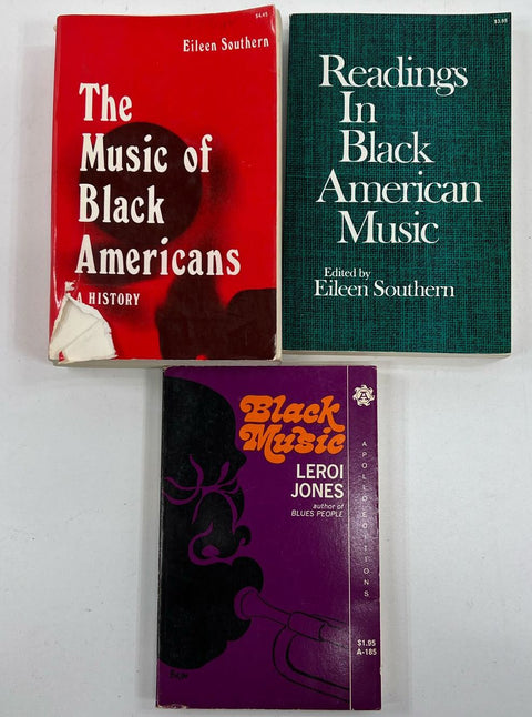 Lot Of 3 Black American Music Books c1970s by Leroi Jones & Eileen Southern
