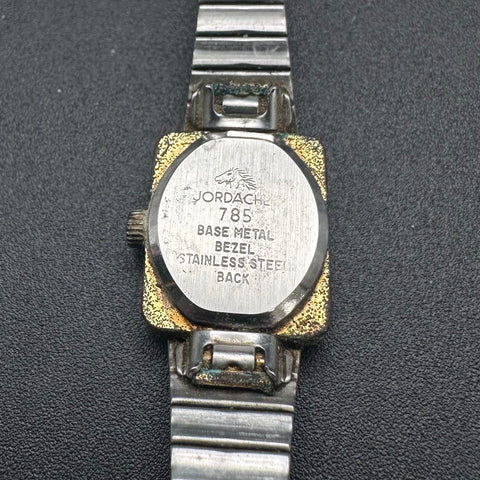 Vintage Jordache Ladies Quartz Watch Lot of 3 Gold Silver Tone Metal Bands