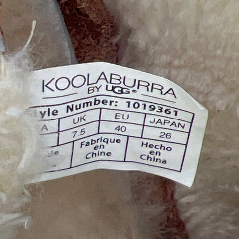 Koolaburra by UGG Dezi Chestnut Suede Faux Fur Winter Mid Calf Boots Size 9
