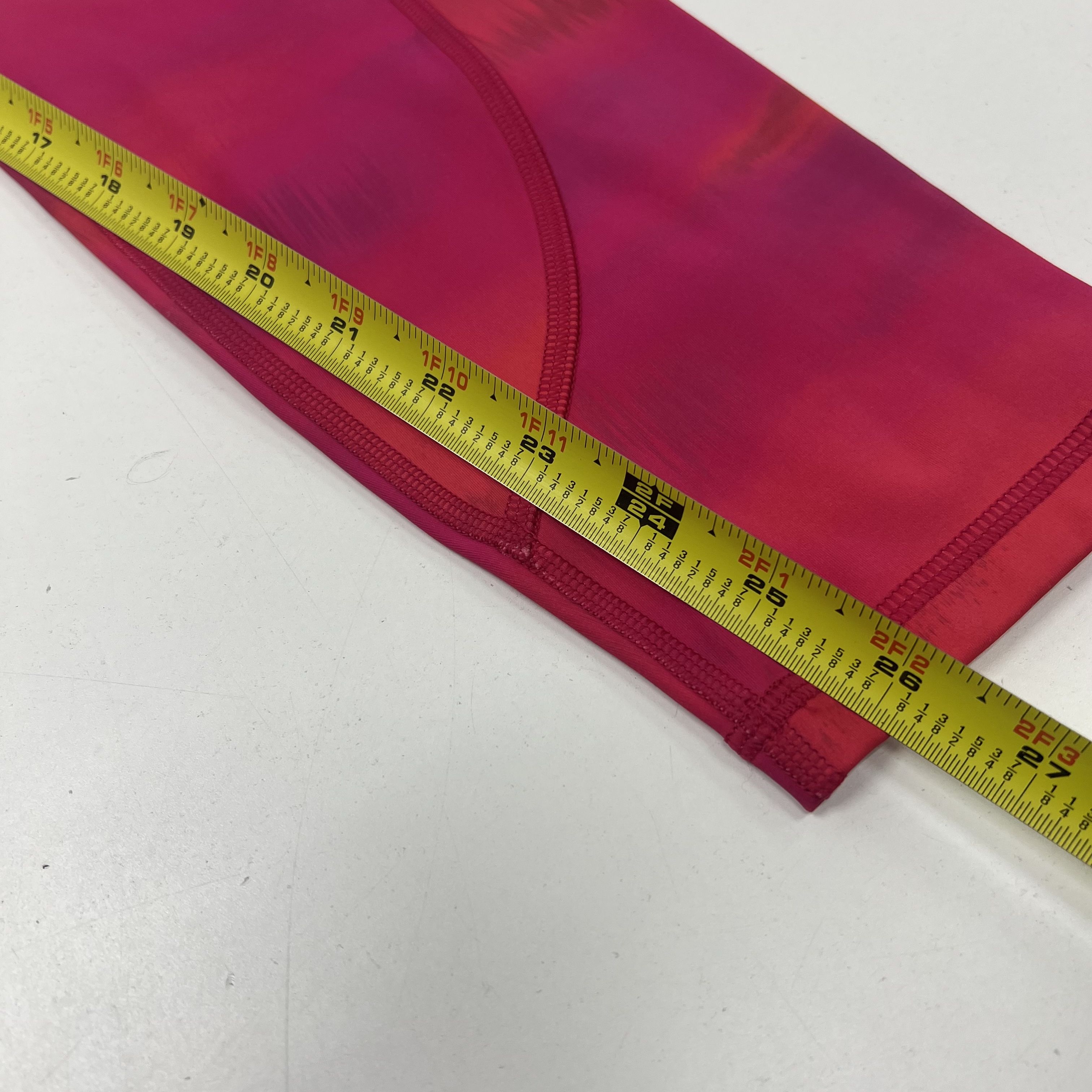 Athleta NWT Pink Rainier Printed Tight High Rise Zip Pocket Leggings Womens 1X