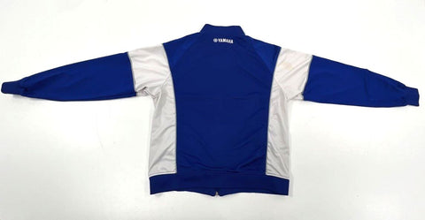 Yamaha Men's Blue White Embroidered Logo Full Zip Track Jacket Sz L