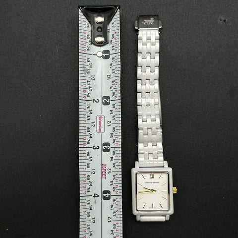 Larsson & Jennings Square White Ceramic Watch LJ-BFCE-33V1-WWW White