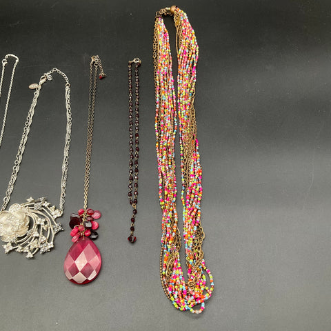 White House Black Market Chico's ZAD Floral Statement Necklaces Jewelry Lot of 7