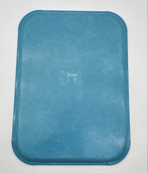 SiLite Chicago Serving Tray Fiberglass Blue 16x12 Restaurant Cafeteria Vintage