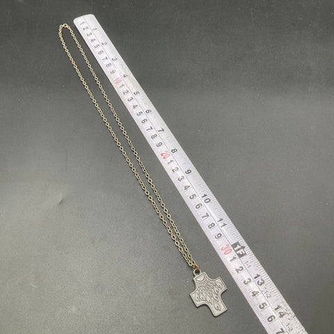 Vintage Religious Lot Sterling Silver 3 Items Blue Glass Rosary AB Cross