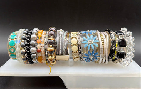 Vintage to Modern Costume Jewelry Bracelet Lot Lucky Brand Bangle Charm 1 lb