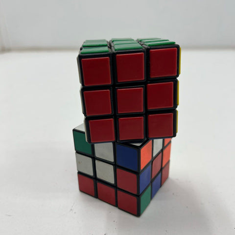 Vintage Rubik's Cube 3x3x3 Puzzle Lot of 3 + Sealed Keychain Taiwan