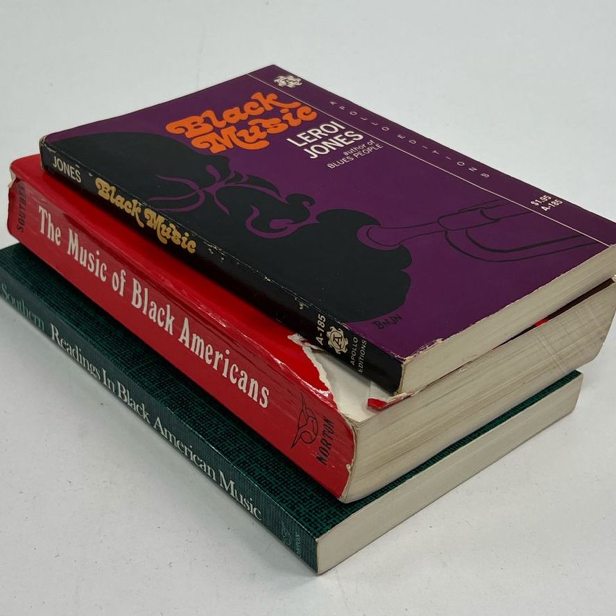 Lot Of 3 Black American Music Books c1970s by Leroi Jones & Eileen Southern