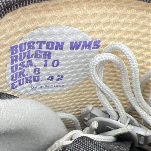 Burton Ruler Women's Snowboard Boots Grey Cream Size 10
