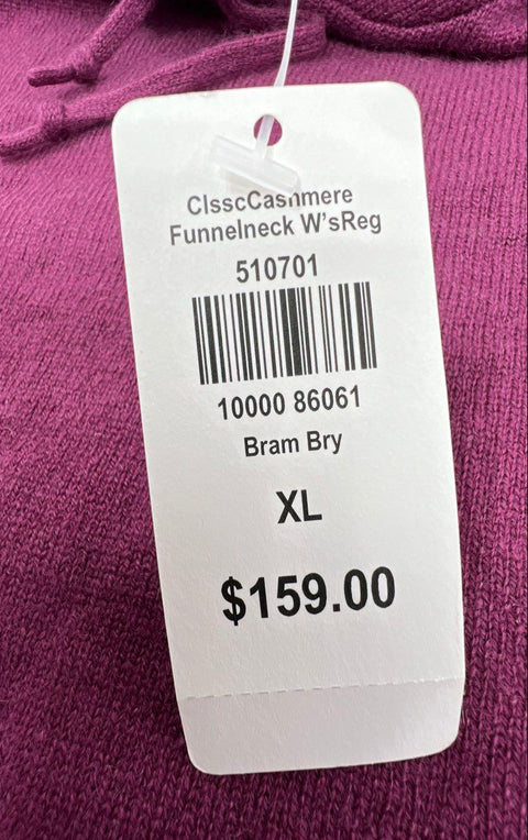 L.L. Bean Women's Classic Cashmere Funnel Neck Sweater Purple NWT Sz XL