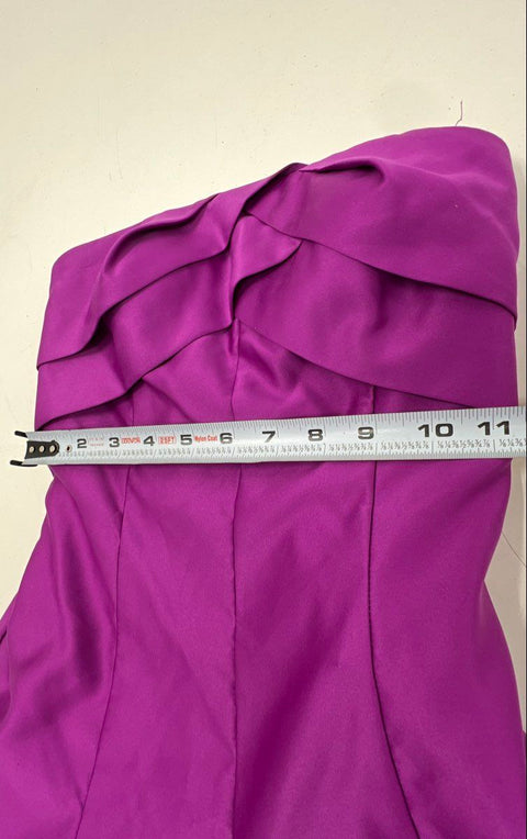 Vintage 90s Jessica McClintock Gunne Sax Women's Purple Strapless Dress Sz 1