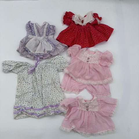 Vintage 80s 90s Doll Clothes Lot Mixed Heart to Heart La Baby Sweaters Dresses