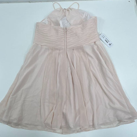NWT Azazie Rose Petal Pink Adriana Pleated Bridesmaid Dress Gown Womens A22