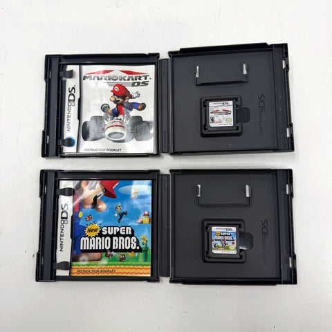 Nintendo 3DS Console Charizard Skin Mario Kart 4 Game Lot Bundle Works