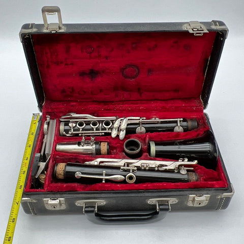 Vintage Normandy Bb Clarinet Wood Intermediate Instrument with Hard Case