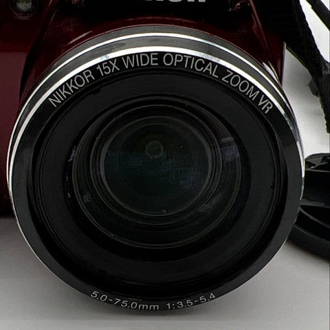 Nikon Coolpix L110 12.1MP Digital Bridge Camera 15x Optical Zoom Red Bundle