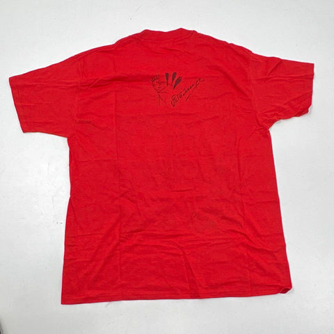Vintage 1990 Moscow Circus T-Shirt Tiger Flags Single Stitch Autographed Sz XL
