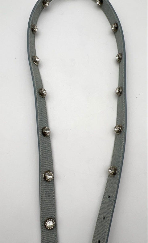 Kurt Geiger London Women's Gray Rhinestone Crystal Studded Belt NWT Sz L-XL