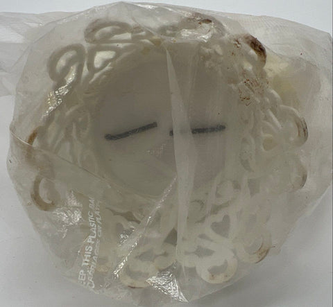Vintage Mid Century Wedding Cake Topper Bride Groom Floral Heart Arch Bell 10"