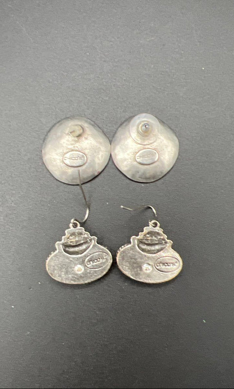 Chico's Mixed Lot 9pc Statement Beaded Tassel Necklace & Earring Set