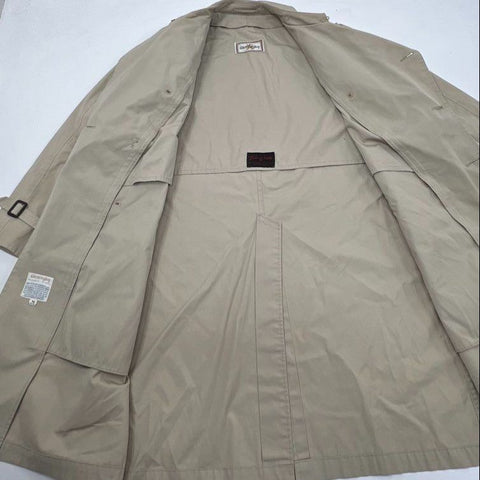 Vintage 80s Gleneagles Double Breasted Belted Trench Coat Raincoat Sz 42 REG