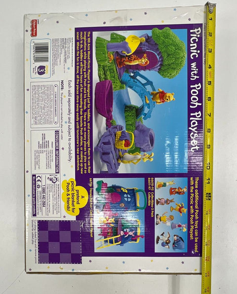 Vintage 90s Fisher Price Winnie The Pooh Picnic Playset Lot w/ Extra Figures