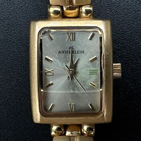 Anne Klein Vintage Ladies Watch Lot of 7 Gold Silver Tone Diamond Dial As-Is