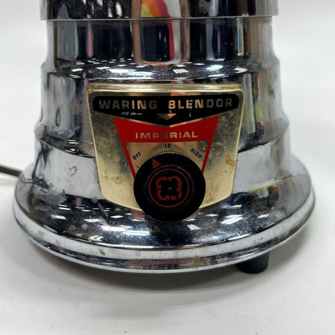 Waring Blendor Imperial Model RL-6 Chrome Glass Pitcher Mid Century Vintage