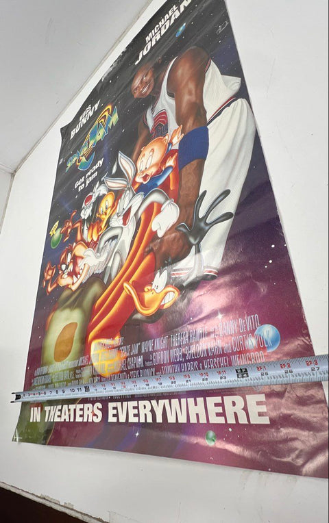 1996 Space Jam Original Movie Poster 27x40 Michael Jordan Bugs Bunny Warner Bros