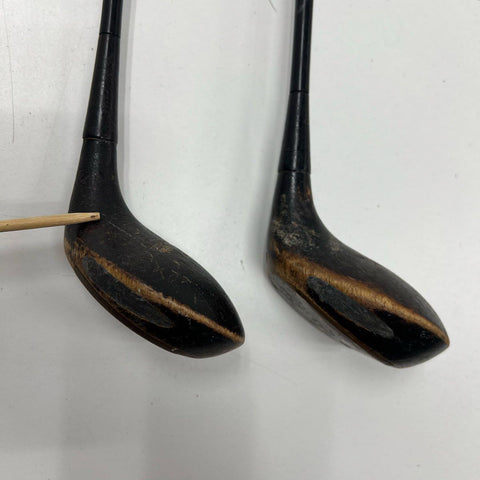 Vintage 1930s Helen Hicks Autograph H.A. Model Brassie & Spoon Golf Clubs