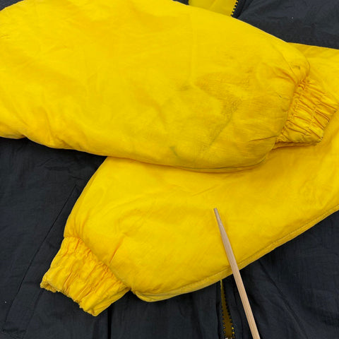 Vintage 90s Logo 7 Iowa Hawkeyes Hooded Puffer Jacket Sz L