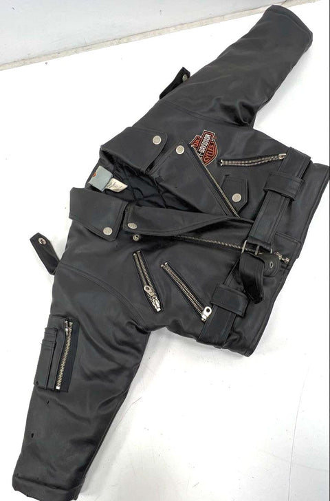 Harley-Davidson Kids Clothing Lot Moto Jacket Denim Jumper Tee Sz 18M 4T Youth L