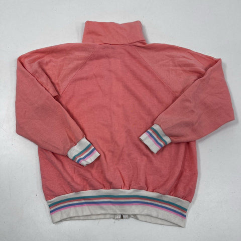 Vintage 80s Disney Casuals Minnie Mouse Zip Up Sweatshirt Made USA Sz L