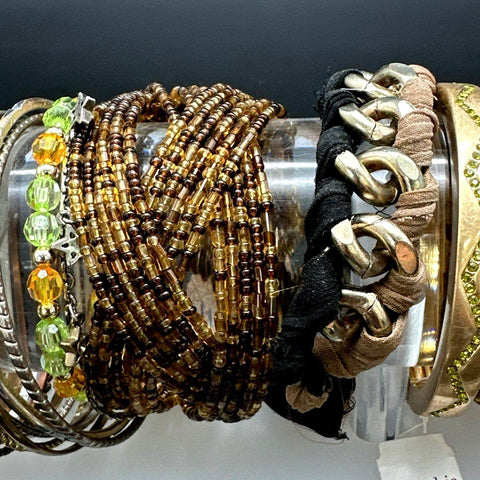Lia Sophia Boho Eclectic Jewelry Lot 30 Bracelets Bangles Cuffs Beaded