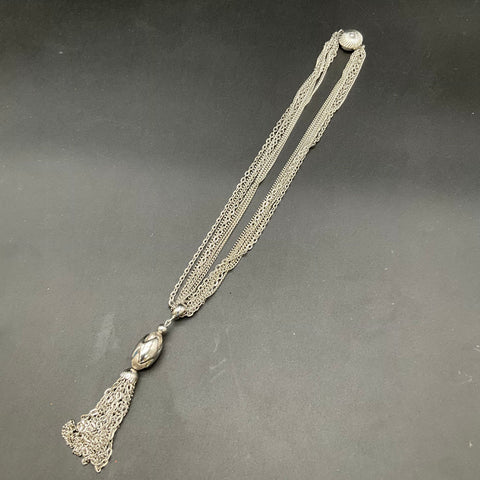 Vintage Beaded Costume Jewelry Lot 4 Necklaces Tassel Multi-Strand