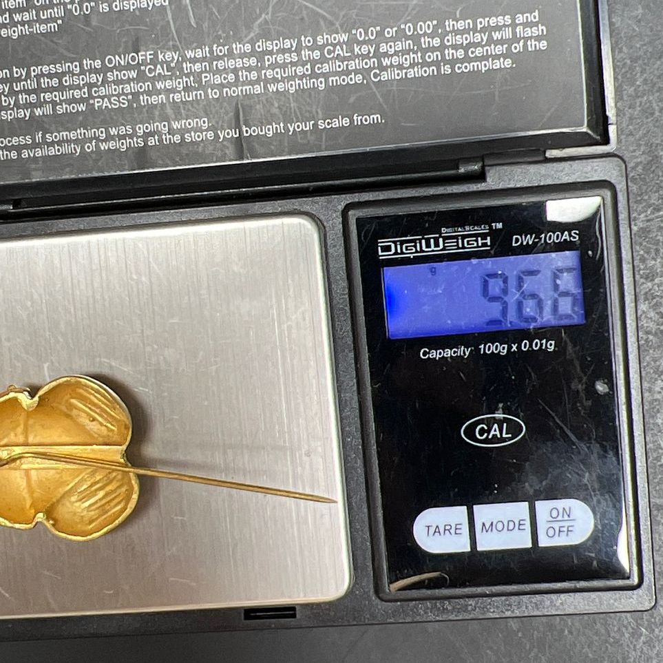 French Style Gold Tone Frog Pin
