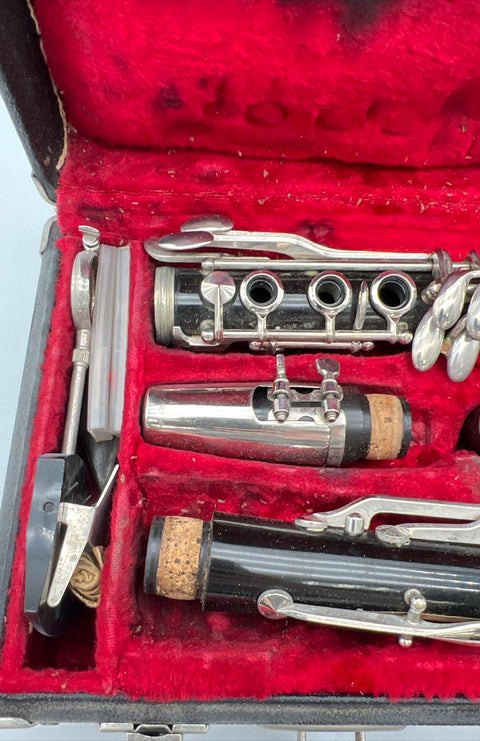 Vintage Normandy Bb Clarinet Wood Intermediate Instrument with Hard Case